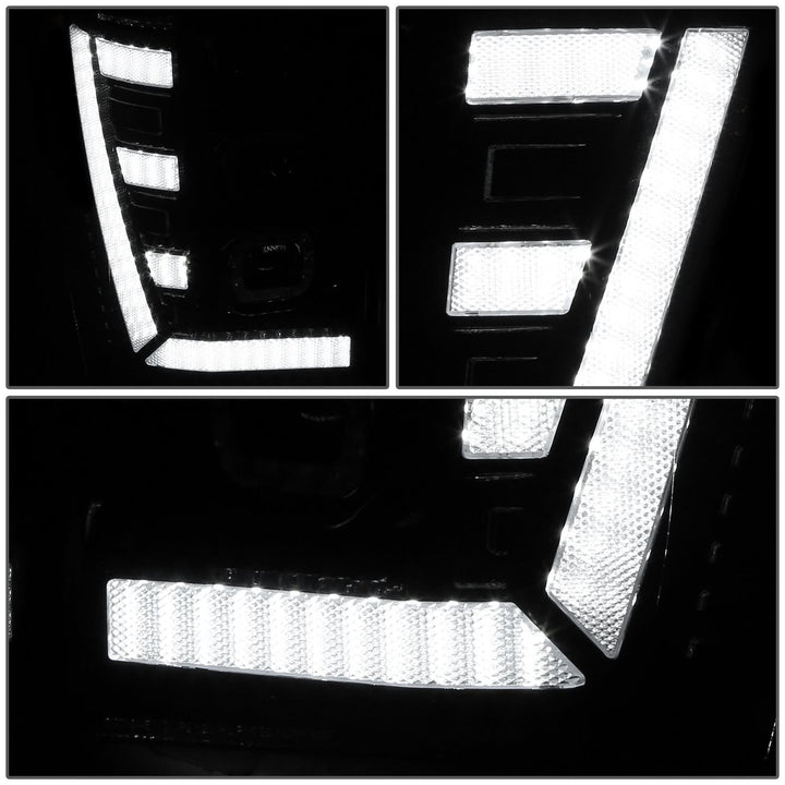 11-16 Ford F-250/350/450 Super Duty White 3D Light Bar Sequential Headlights