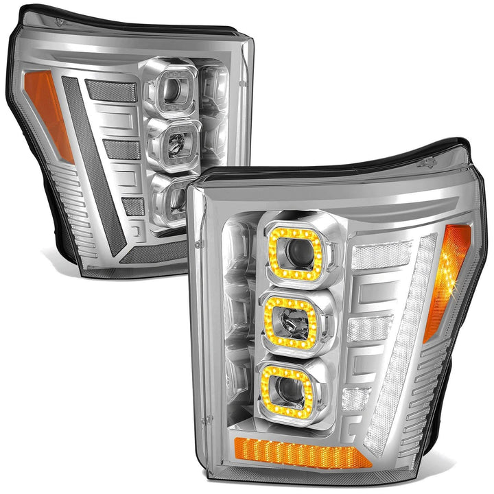 11-16 Ford F-250/F-350/F-450 Super Duty 3D Light Bar Headlights