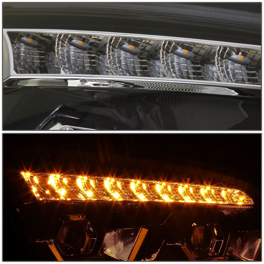 2008-2017 Kenworth T660 LED Sequential Projector Headlights Black
