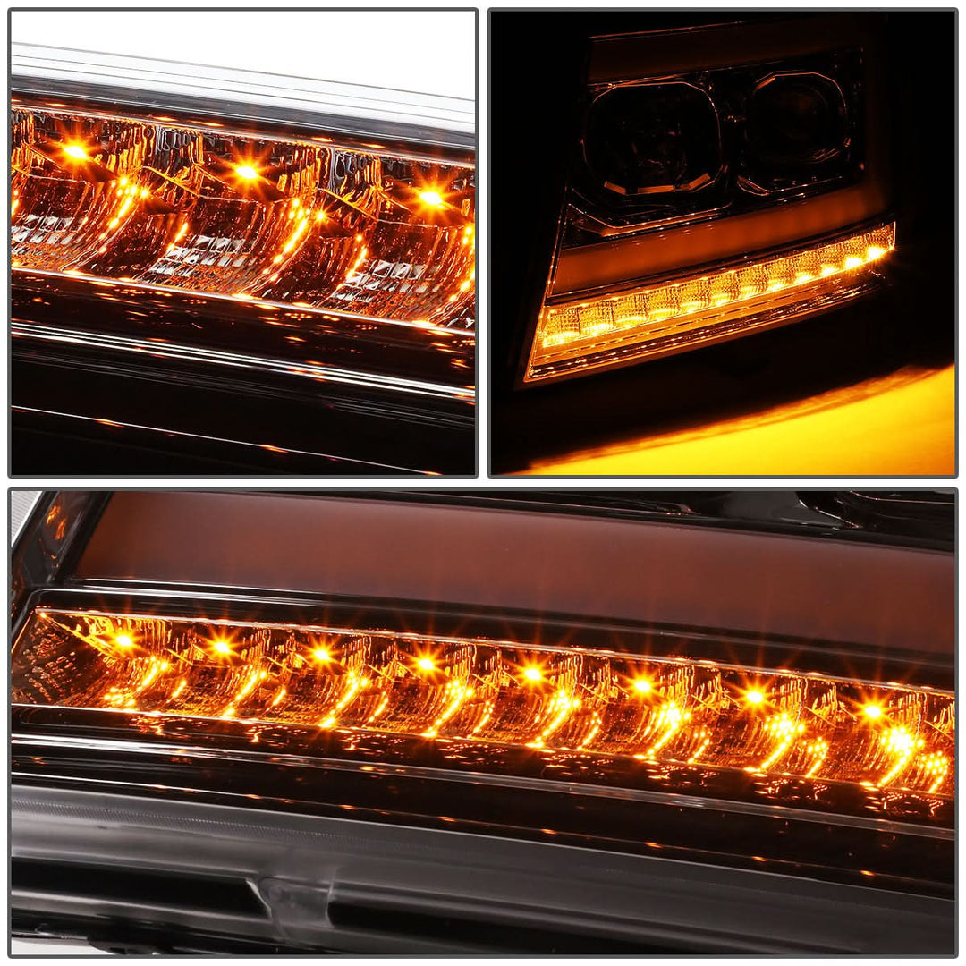 07-14 Chevrolet Avalanche Tahoe Suburban LED DRL C-Bar Headlights