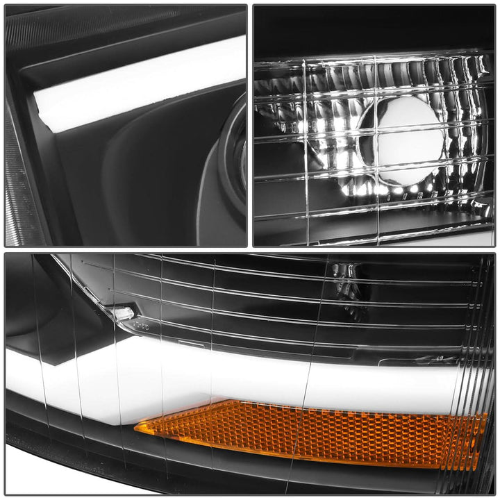 07-13 Chevrolet Silverado LED DRL Headlights - Black Housing