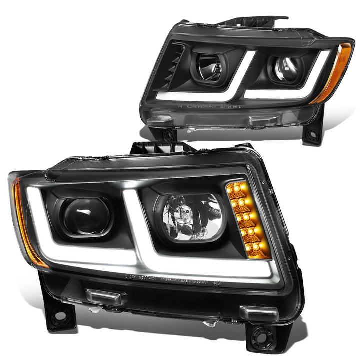 2011-2013 Jeep Grand Cherokee Projector Headlights - Black Housing