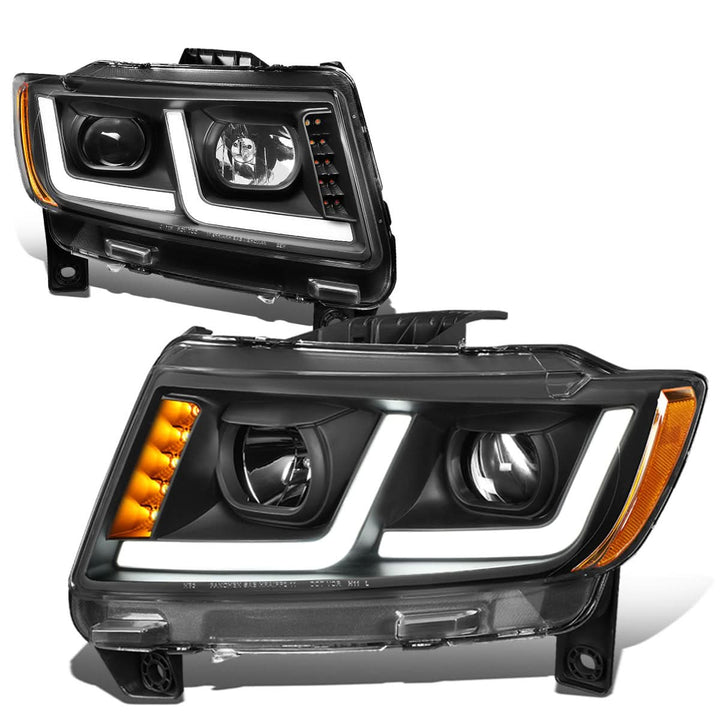 2011-2013 Jeep Grand Cherokee Projector Headlights - Black Housing