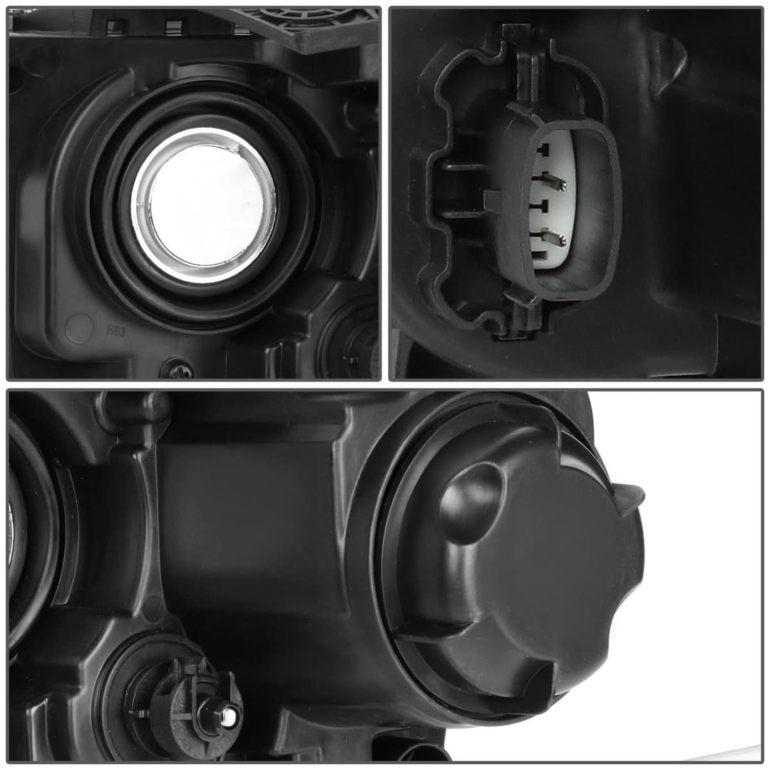 14-16 Jeep Grand Cherokee Projector Headlights Black Housing Amber