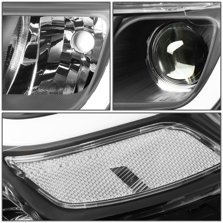 14-16 Jeep Grand Cherokee Projector Headlights Black Housing Clear