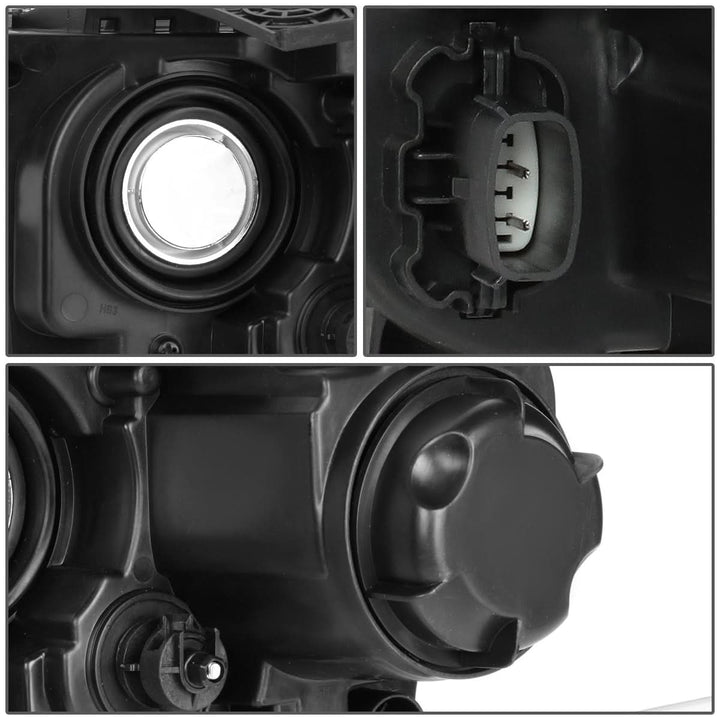 14-16 Jeep Grand Cherokee Projector Headlights Black Housing Clear