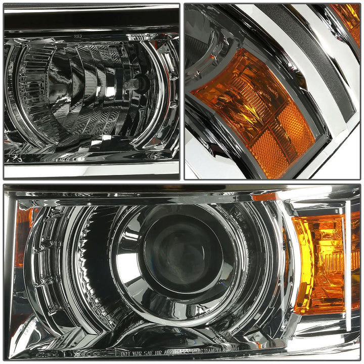 14-16 Chevrolet Silverado LED Projector Headlights Smoke Housing