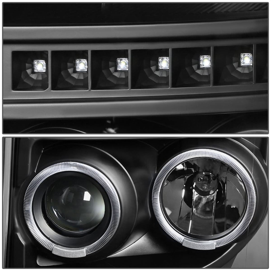 11-16 Ford F-250 F-350 F-450 F-550 Super Duty LED Halo Projector Headlights