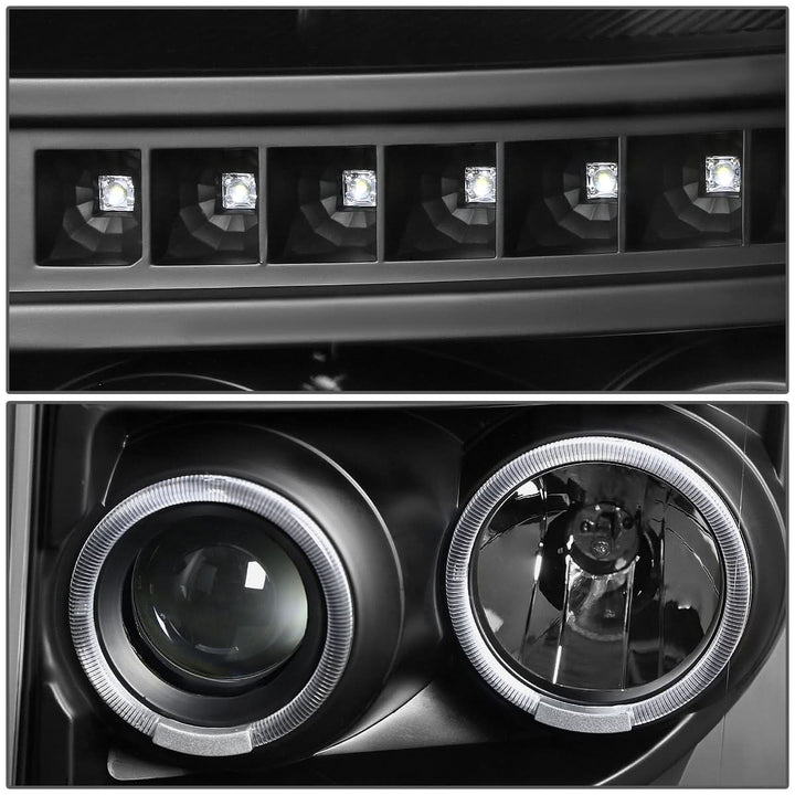 11-16 Ford F-250 F-350 F-450 F-550 Super Duty LED Halo Projector Headlights