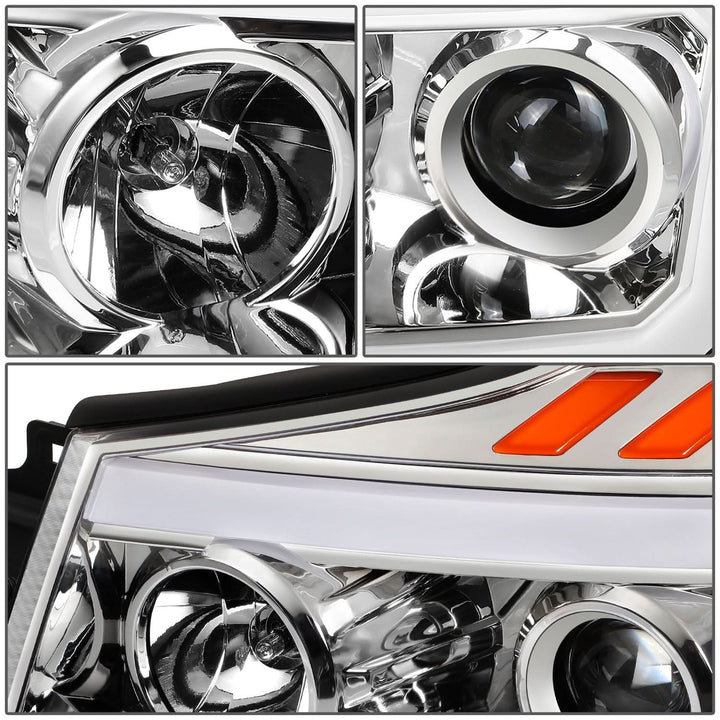 04-15 Nissan Titan / 05-07 Armada 3D LED DRL Projector Headlights