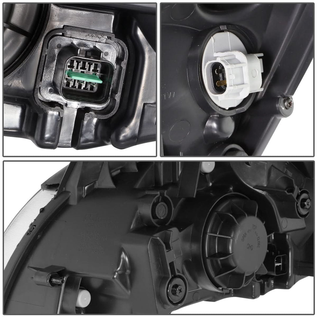 2006-2008 Kia Rio Chrome Housing Clear Corner Headlights