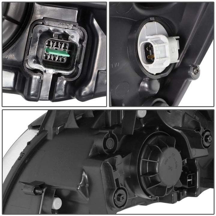 2006-2008 Kia Rio Chrome Housing Clear Corner Headlights