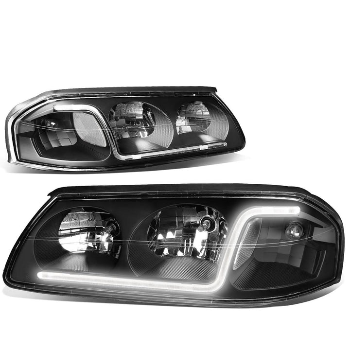2000-2005 Chevrolet Impala LED DRL Headlights - Black Housing