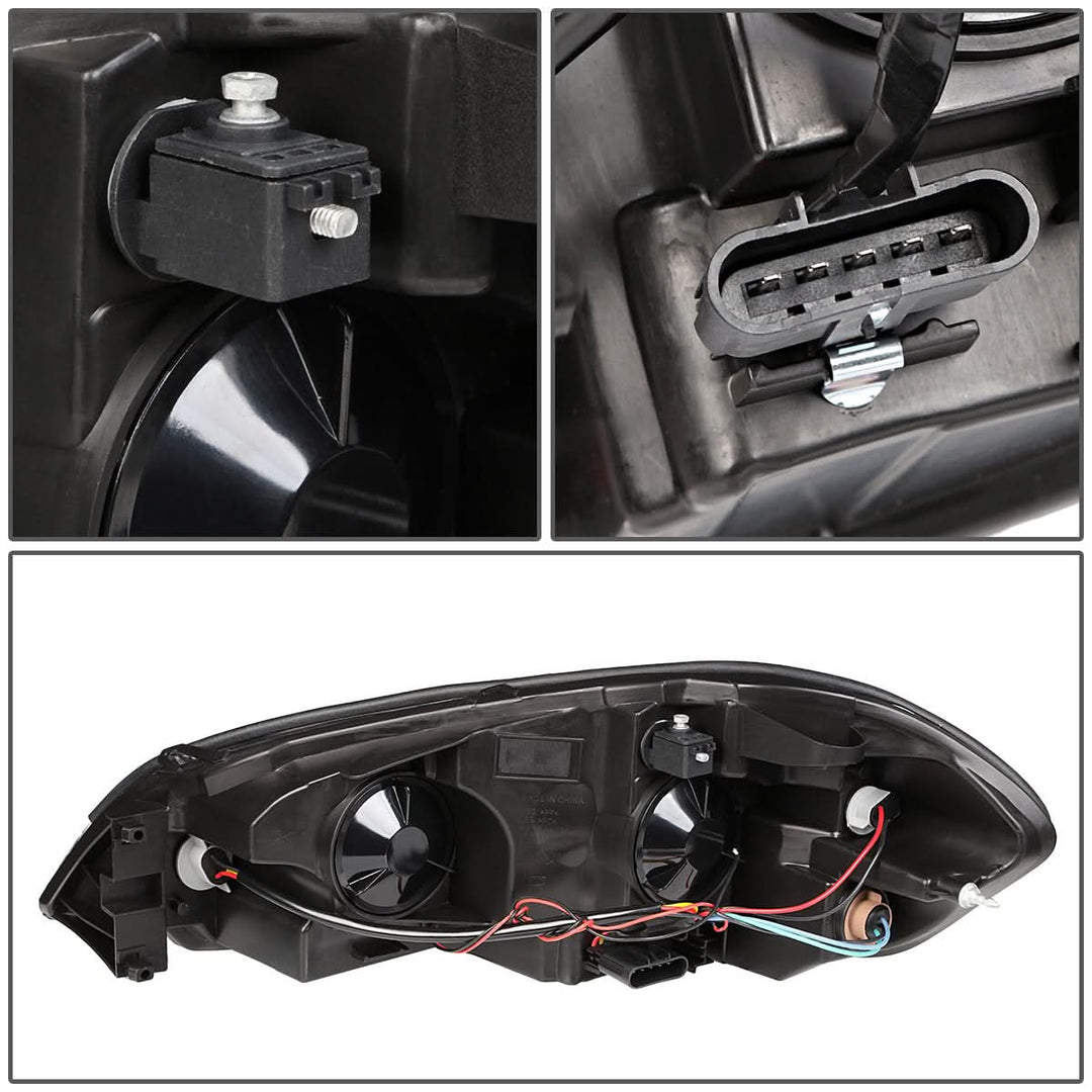 06-16 Chevrolet Impala/Monte Carlo LED DRL Headlights - Black/Clear