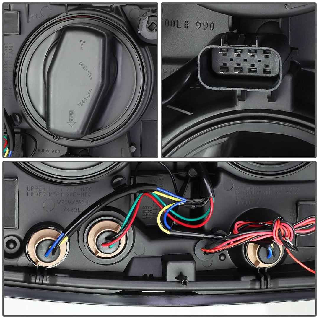 2014-2015 Chevrolet Silverado 1500 LED DRL Headlights - Black Housing