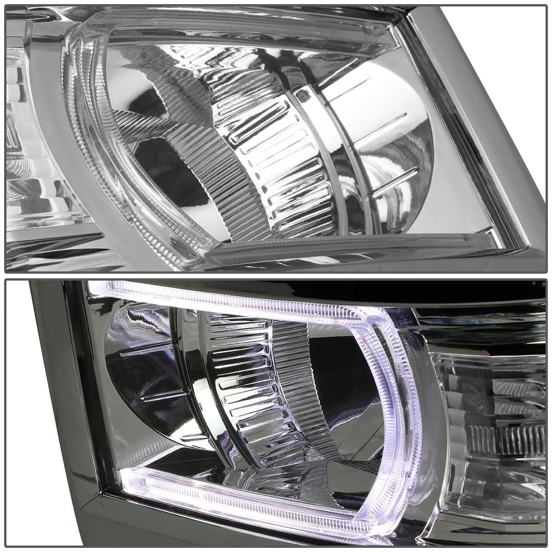 14-15 Chevrolet Silverado 1500 LED DRL Headlights - Chrome Housing