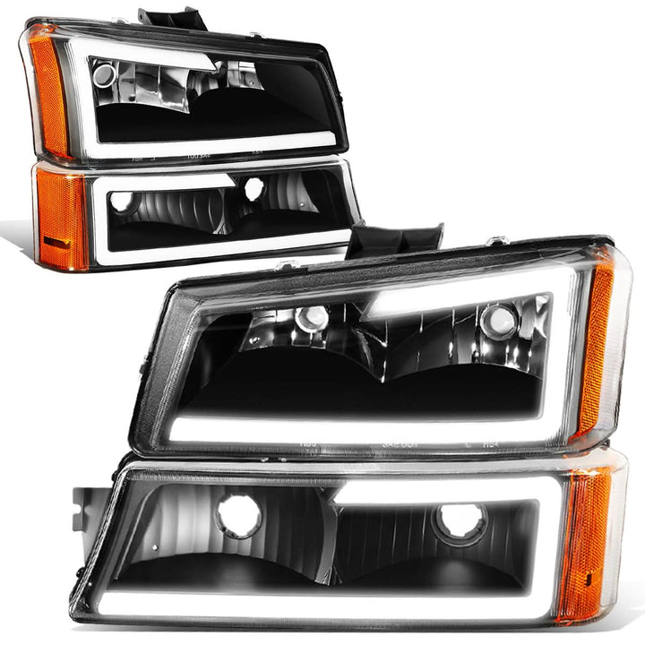 03-07 Chevrolet Silverado / 03-06 Avalanche LED DRL Headlights Black