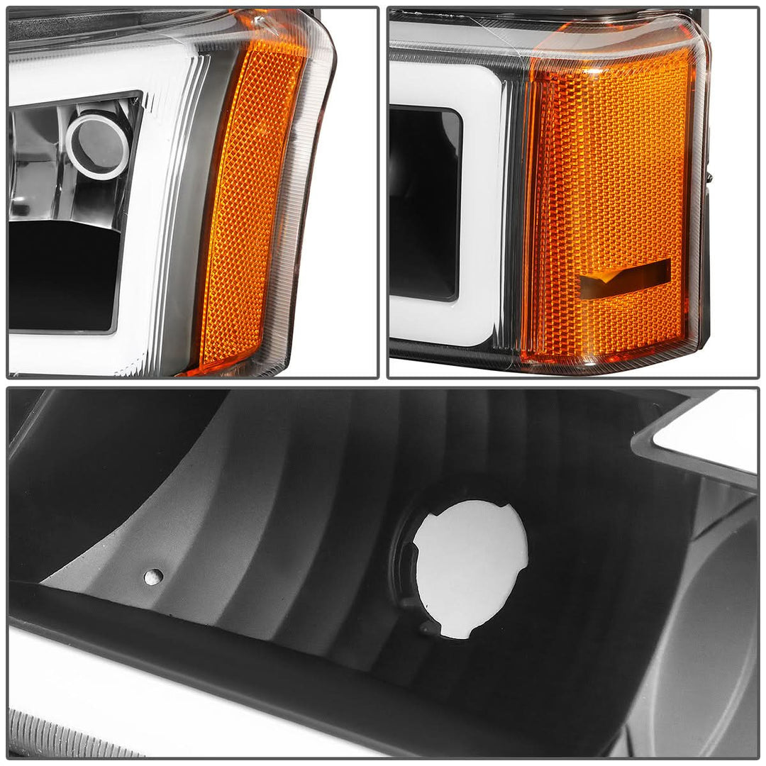 03-07 Chevrolet Silverado / 03-06 Avalanche LED DRL Headlights Black