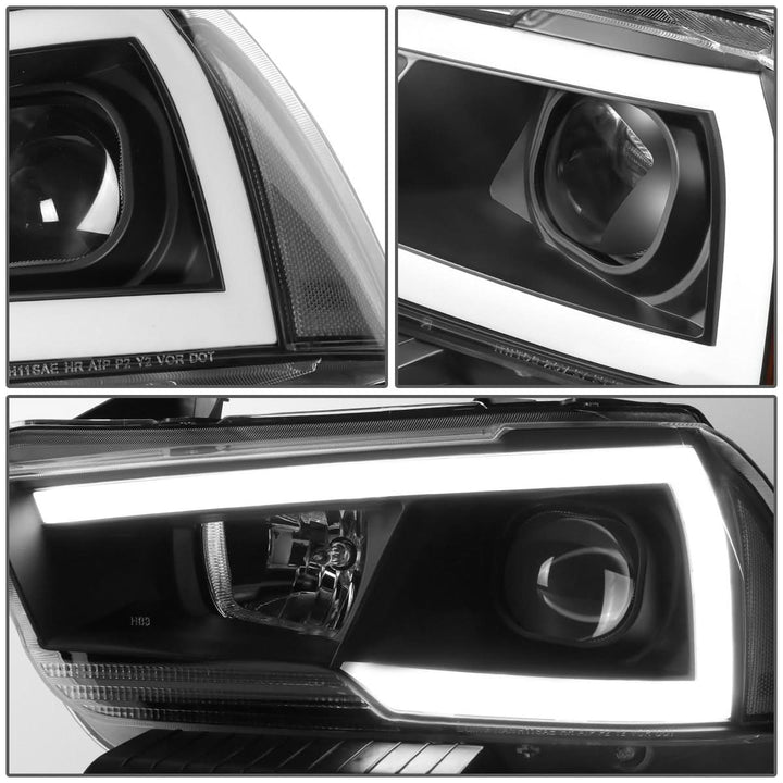 2011-2014 Dodge Charger LED DRL Projector Headlights - Black Housing