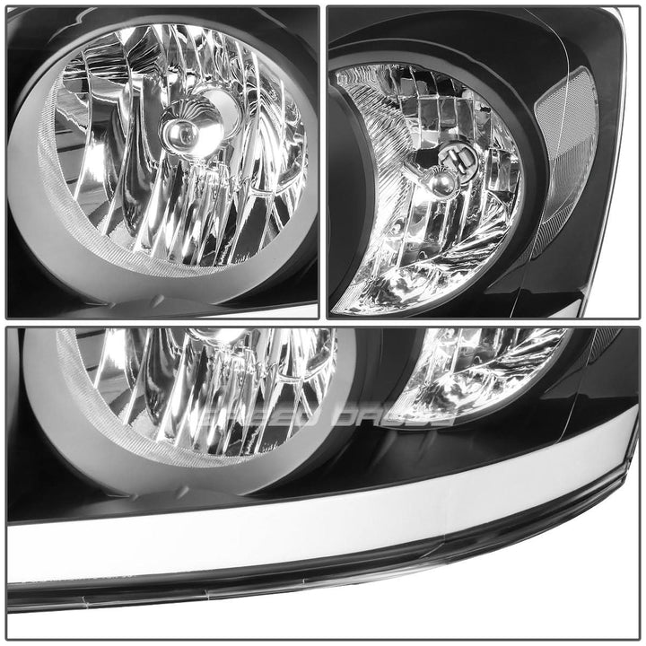 06-09 Dodge Ram LED DRL Black Housing Headlights - H13 Bulbs