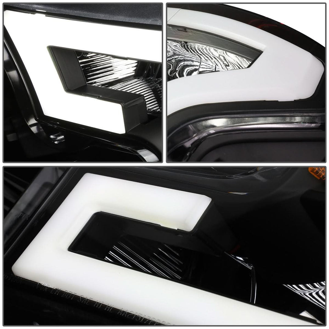 2015-2017 Ford F-150 LED DRL Headlights - Black Housing