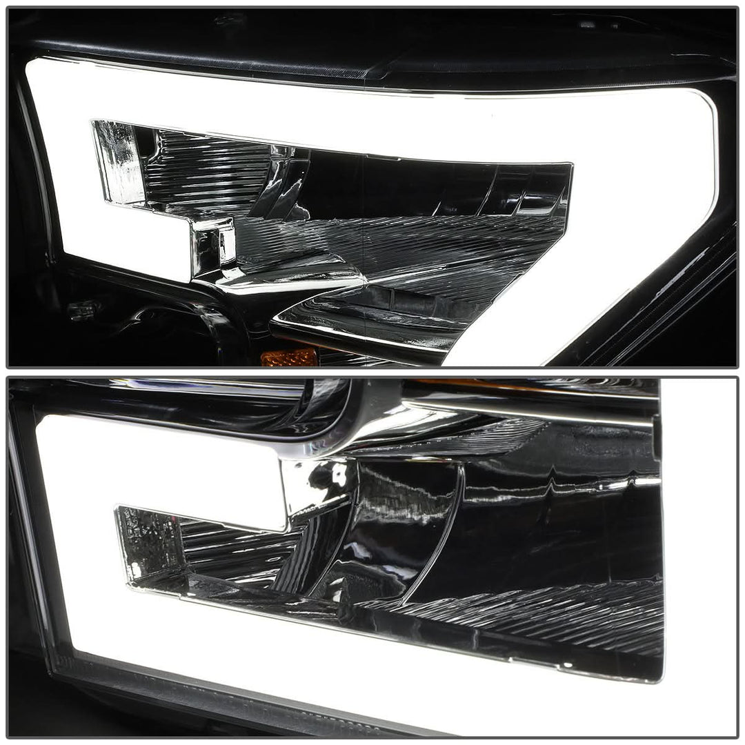 2015-2017 Ford F-150 LED DRL Headlights Chrome Housing