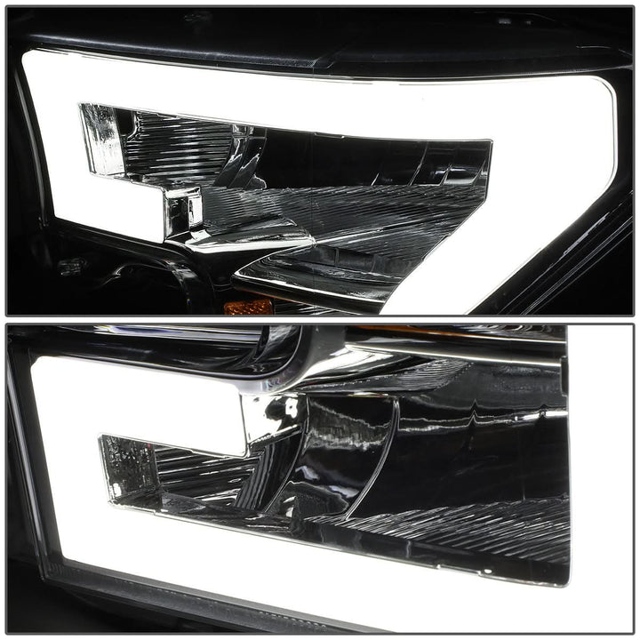 2015-2017 Ford F-150 LED DRL Headlights Chrome Housing
