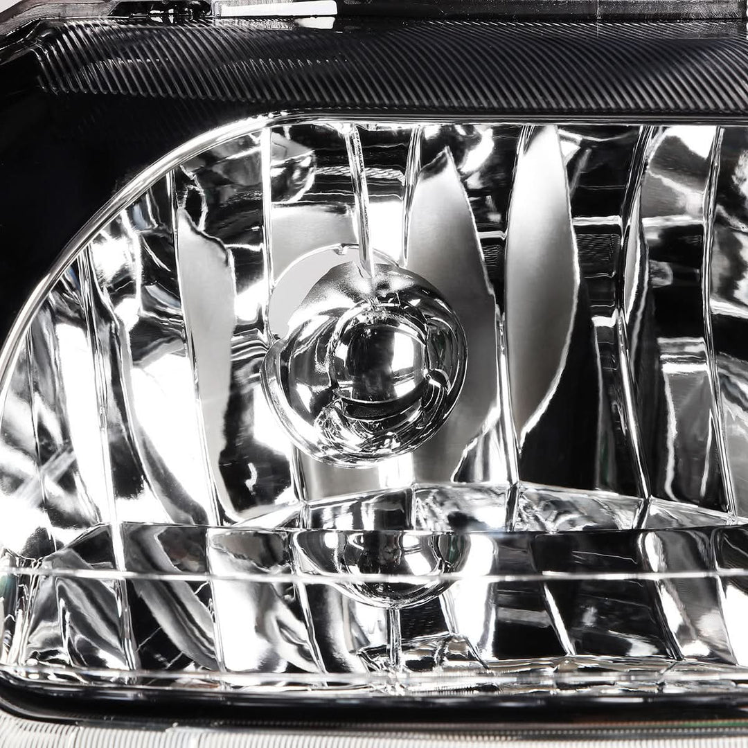 99-04 Ford Mustang LED DRL Headlights Chrome Housing