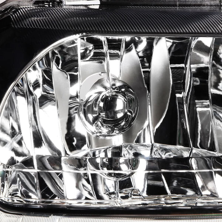 99-04 Ford Mustang LED DRL Headlights Chrome Housing