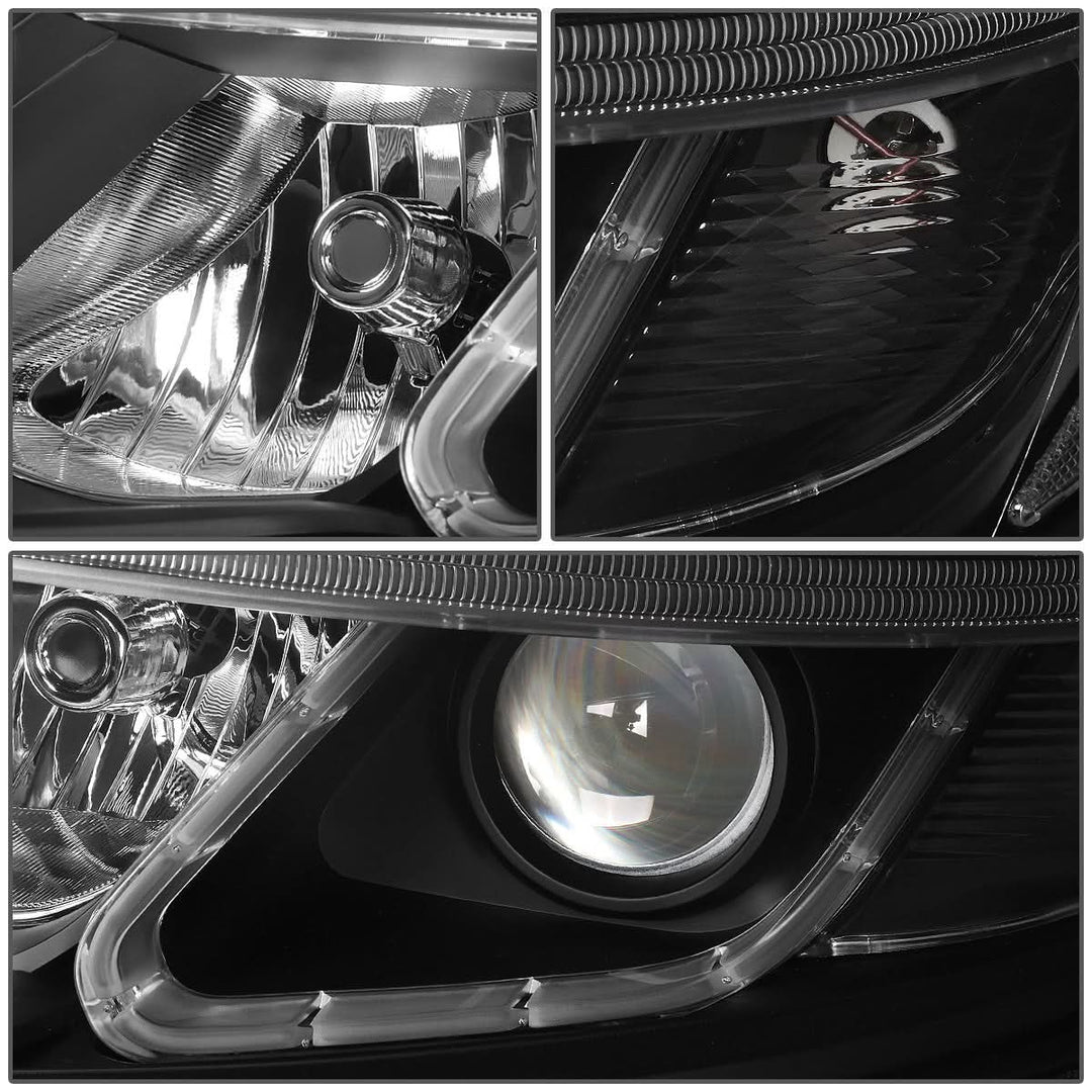 2014-2015 Kia Sorento LED DRL Headlights - Black Housing Clear Corner