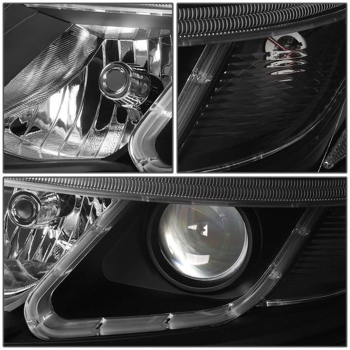 2014-2015 Kia Sorento LED DRL Headlights - Black Housing Clear Corner