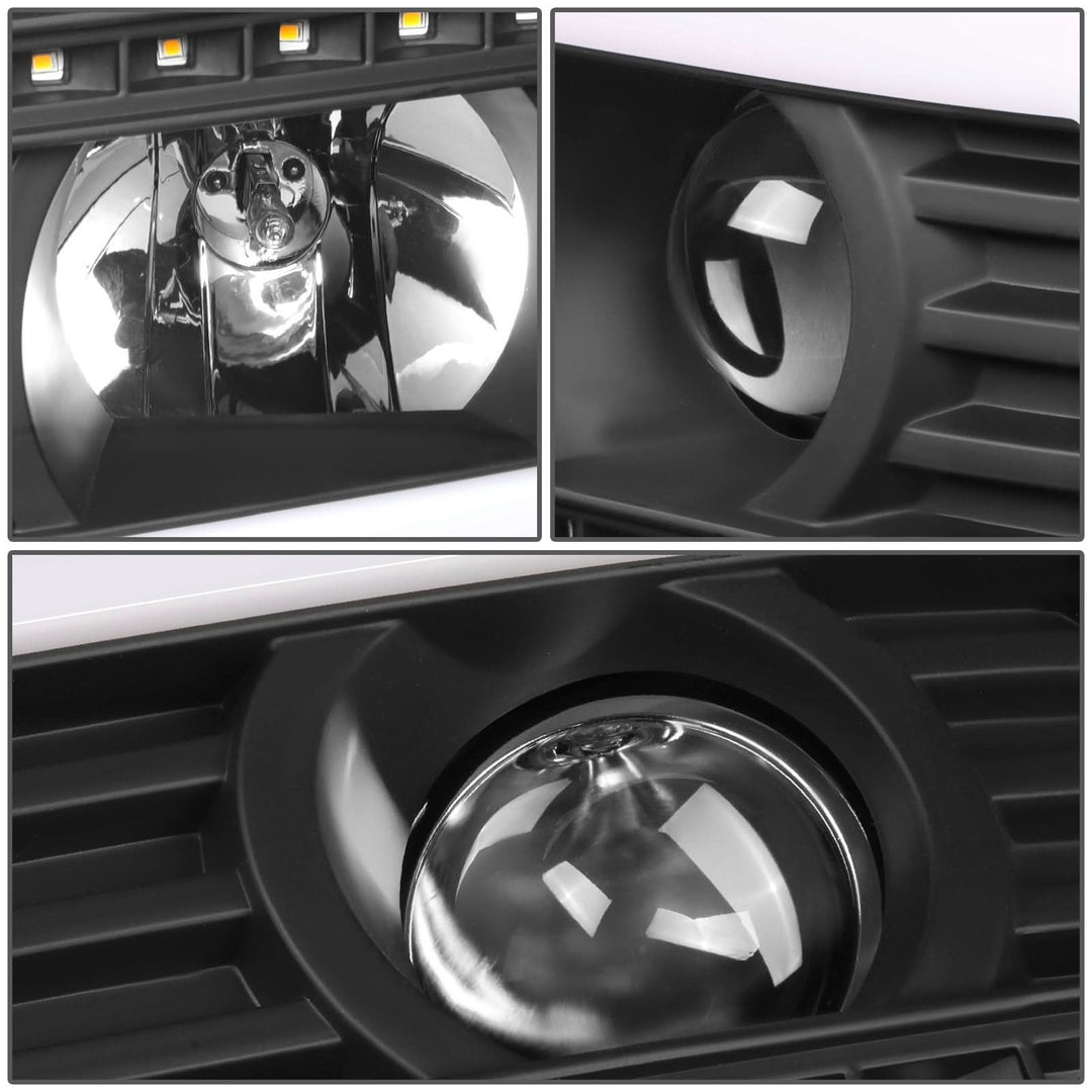 2007-2014 GMC Sierra C-Bar LED DRL Sequential Headlights Black