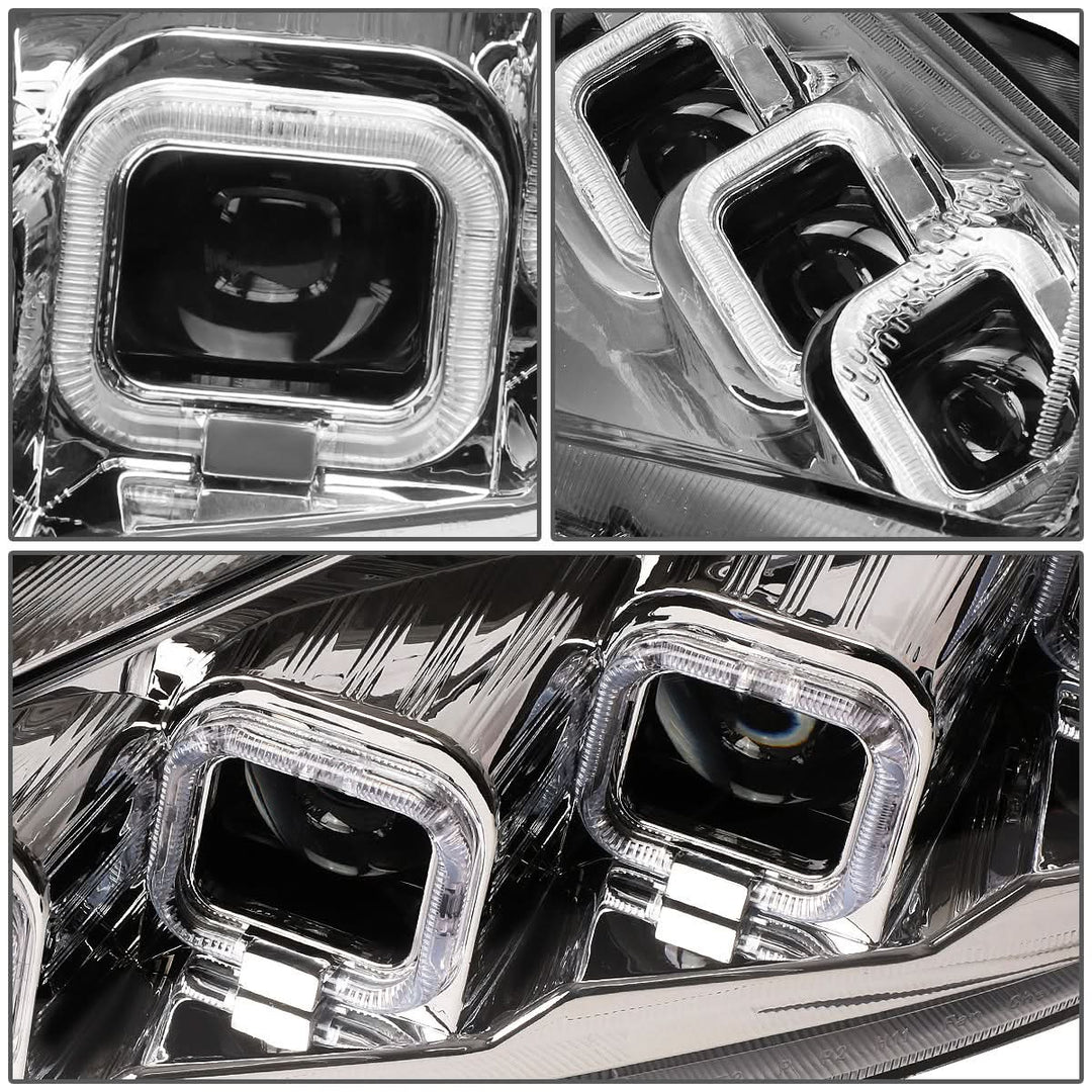 2015-2018 Ford Focus Sequential Halo Projector Headlights Chrome
