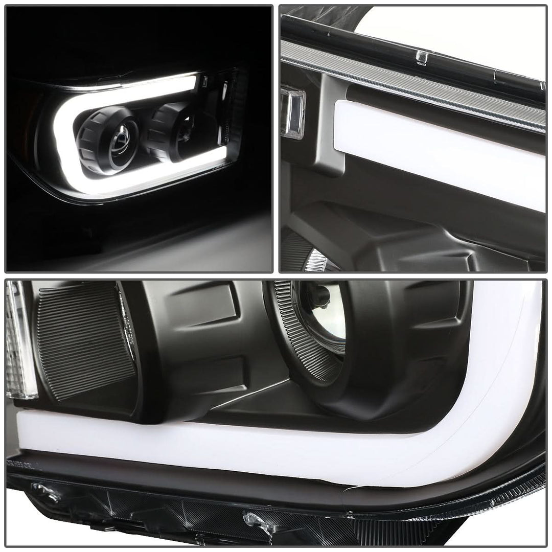 2008-2017 Toyota Sequoia/Tundra LED DRL Projector Headlights Black