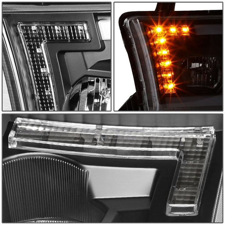 2008-2017 Toyota Sequoia/Tundra LED DRL Projector Headlights Black
