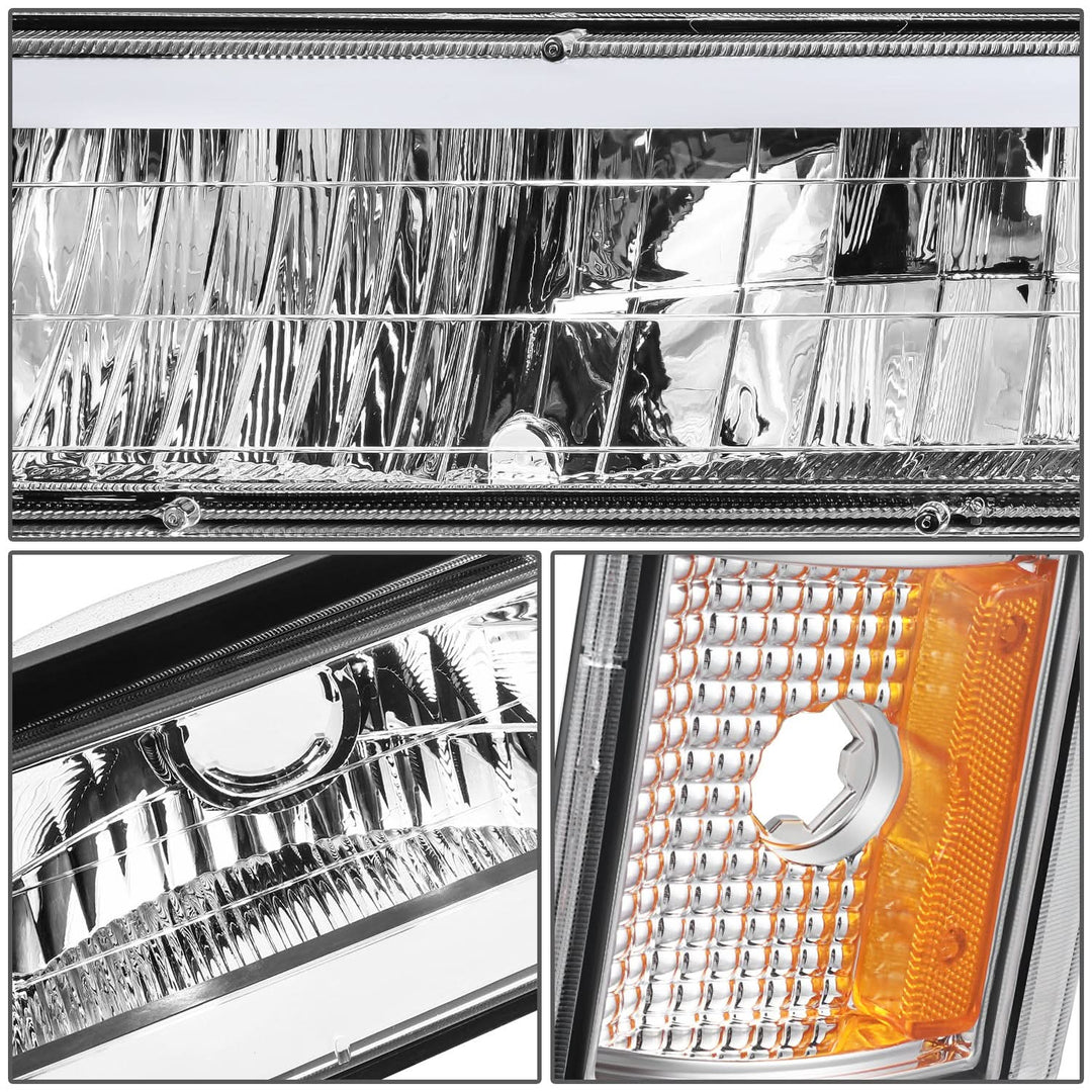 94-00 GMC C/K Series Suburban Yukon Clear LED Bar Headlights