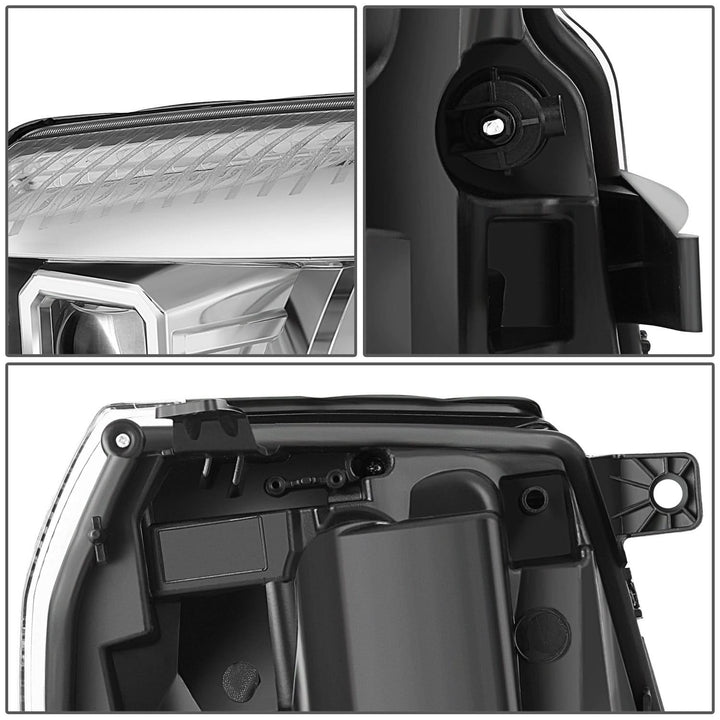 2007-2014 Cadillac Escalade Projector LED Switchback Headlights Chrome