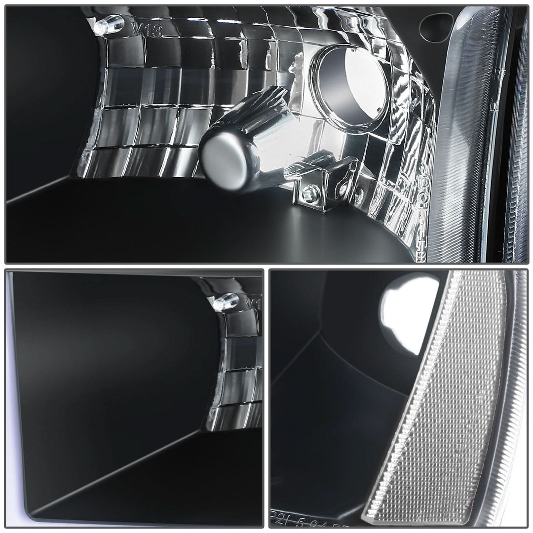 Clear Lens Black Housing LED Bar Headlights - 4PCS