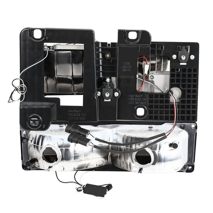 Clear Lens Chrome Housing LED Bar Headlights 4PCS