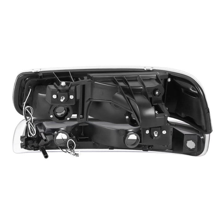99-06 Chevrolet Silverado Tahoe Suburban LED DRL Dual C-Bar Headlights
