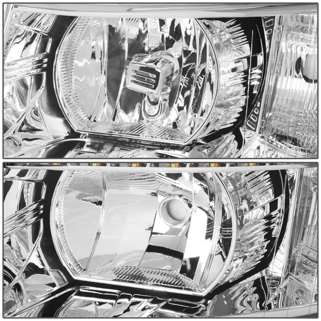 07-14 Chevrolet Silverado LED Reflector Headlights Chrome Housing