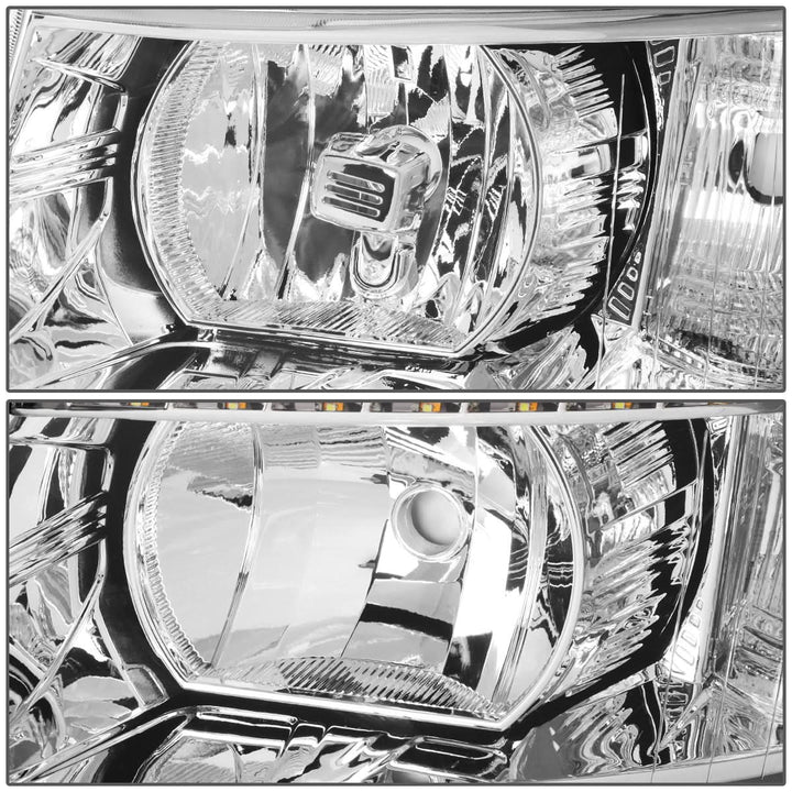 07-14 Chevrolet Silverado LED Reflector Headlights Chrome Housing
