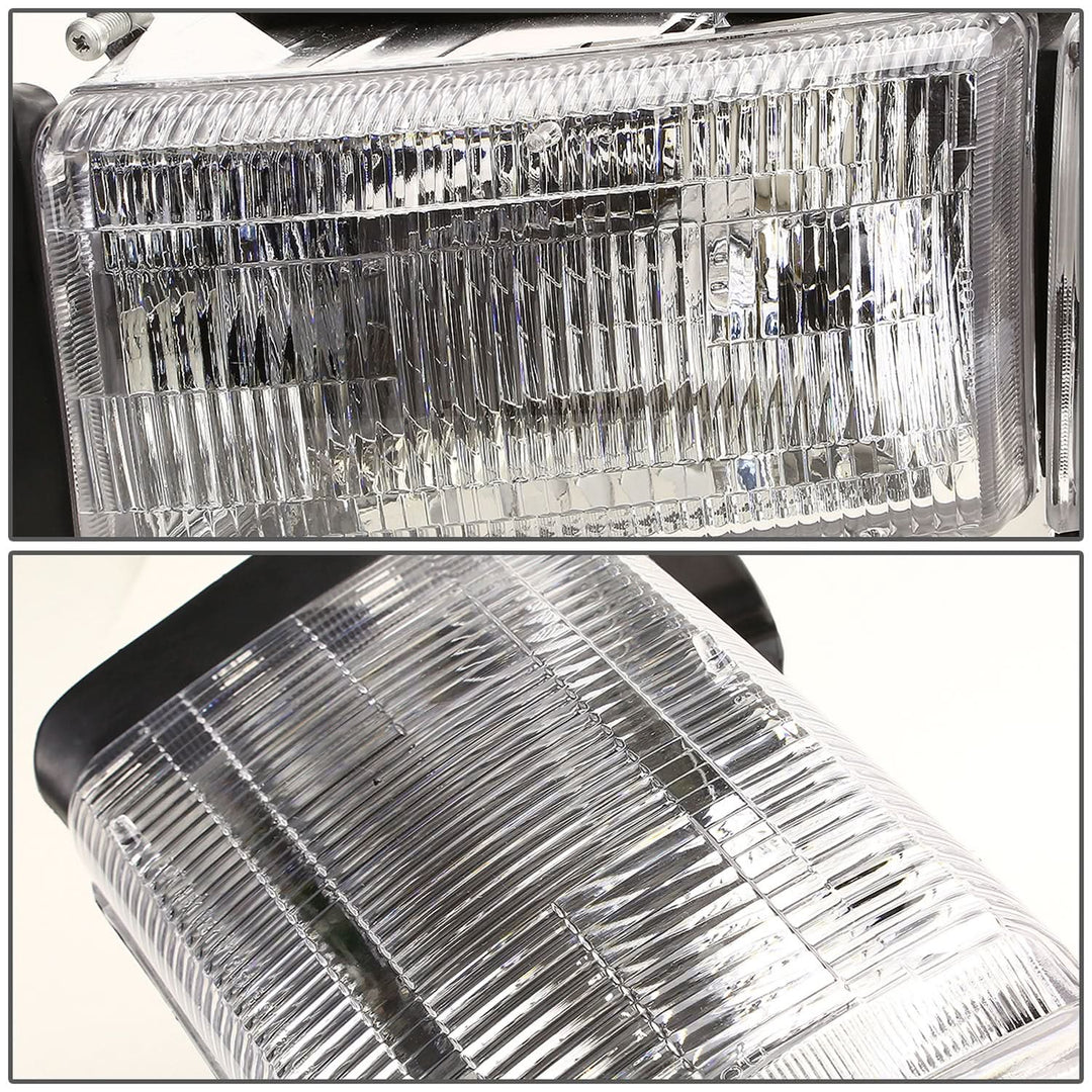 94-02 Dodge Ram OEM Style Headlights Chrome Housing 4PC Kit