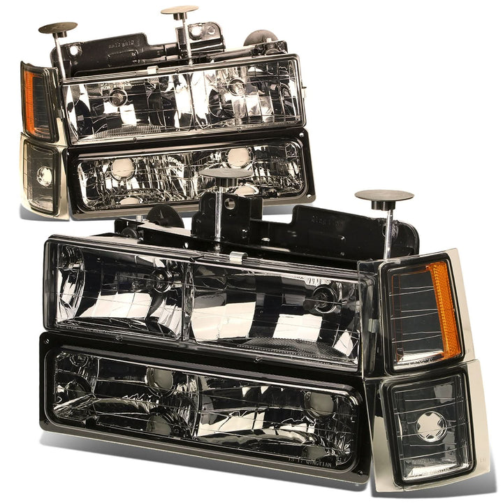 1994-1998 Chevrolet C10 Smoke Housing Headlights with Amber Corner