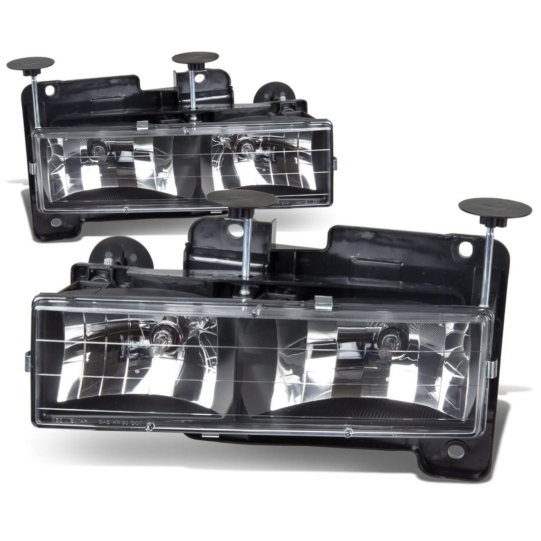 88-98 Chevrolet C10 Black Housing Headlights 2PC 9005/9006