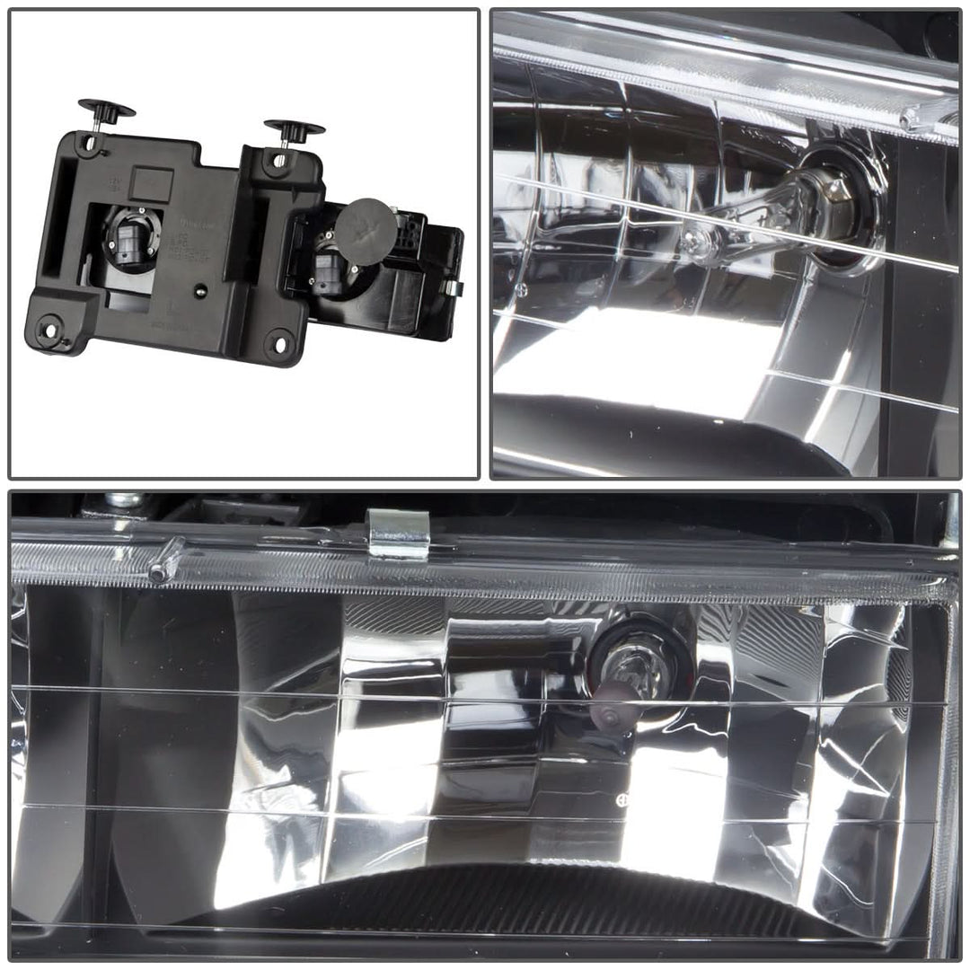 88-98 Chevrolet C10 Black Housing Headlights 2PC 9005/9006