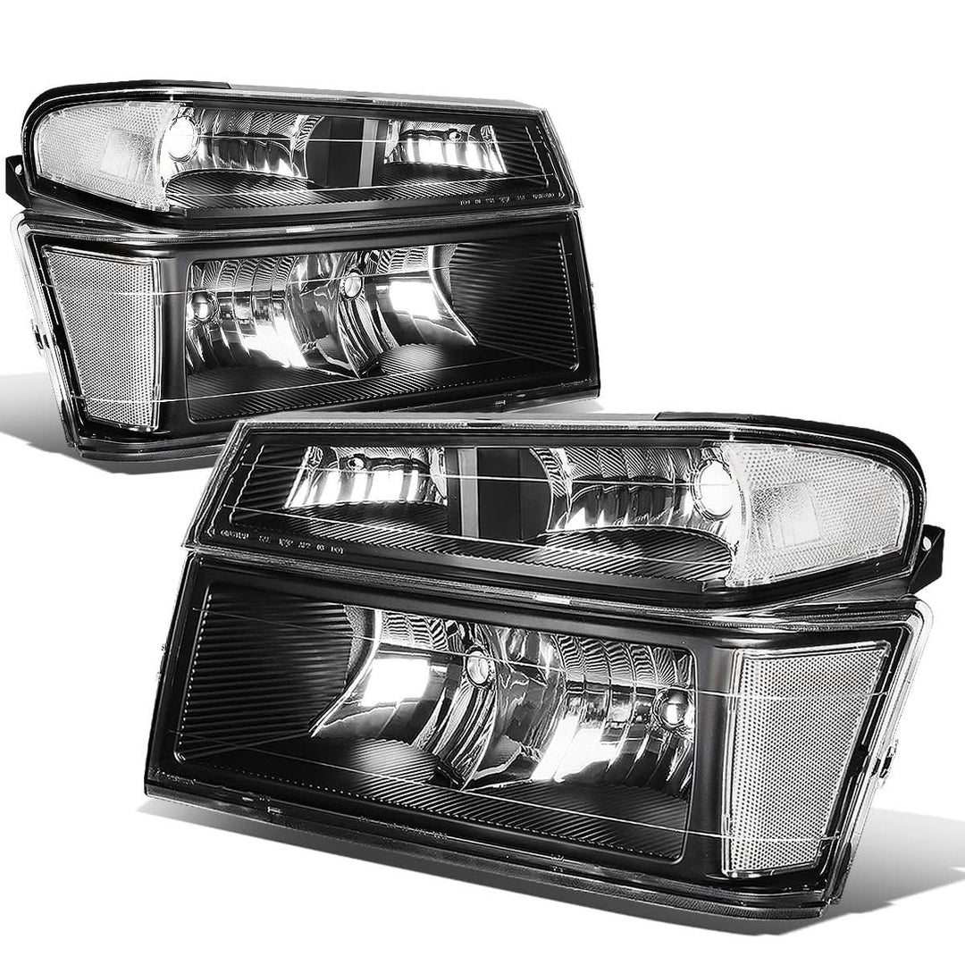 04-12 Chevrolet Colorado & GMC Canyon Black Housing Headlights 4PC Kit