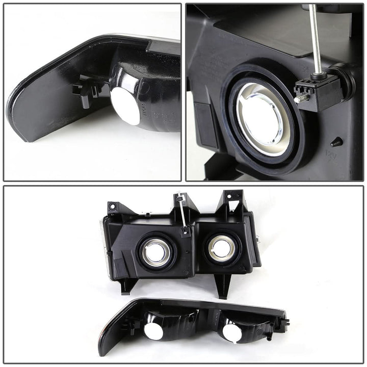 04-12 Chevrolet Colorado & GMC Canyon Black Housing Headlights 4PC Kit