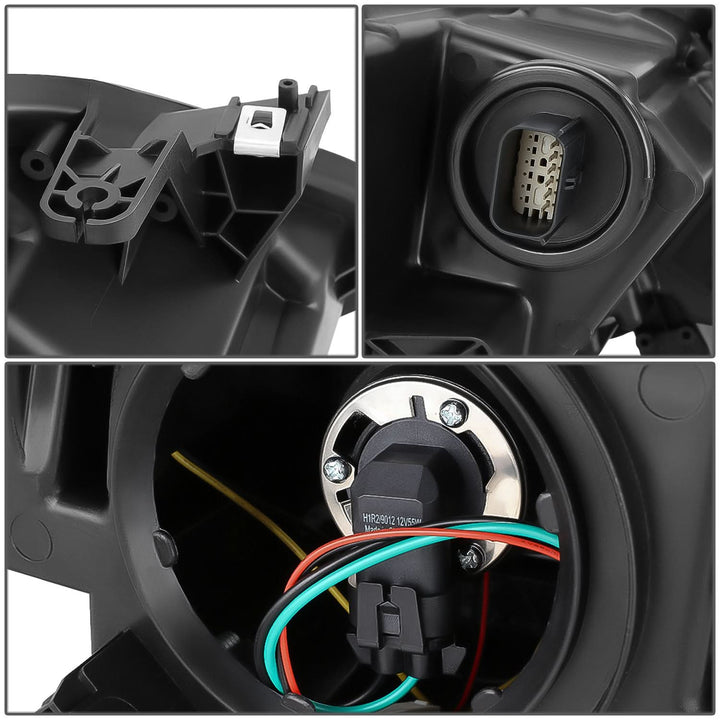 2018-2021 Chevrolet Equinox Projector LED DRL Headlights Black Housing