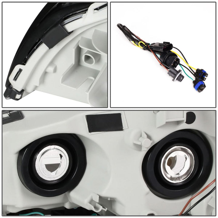 08-12 Chevrolet Malibu Black Housing Clear Corner Headlights